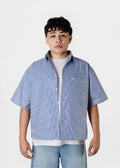 Short Sleeve blue button up