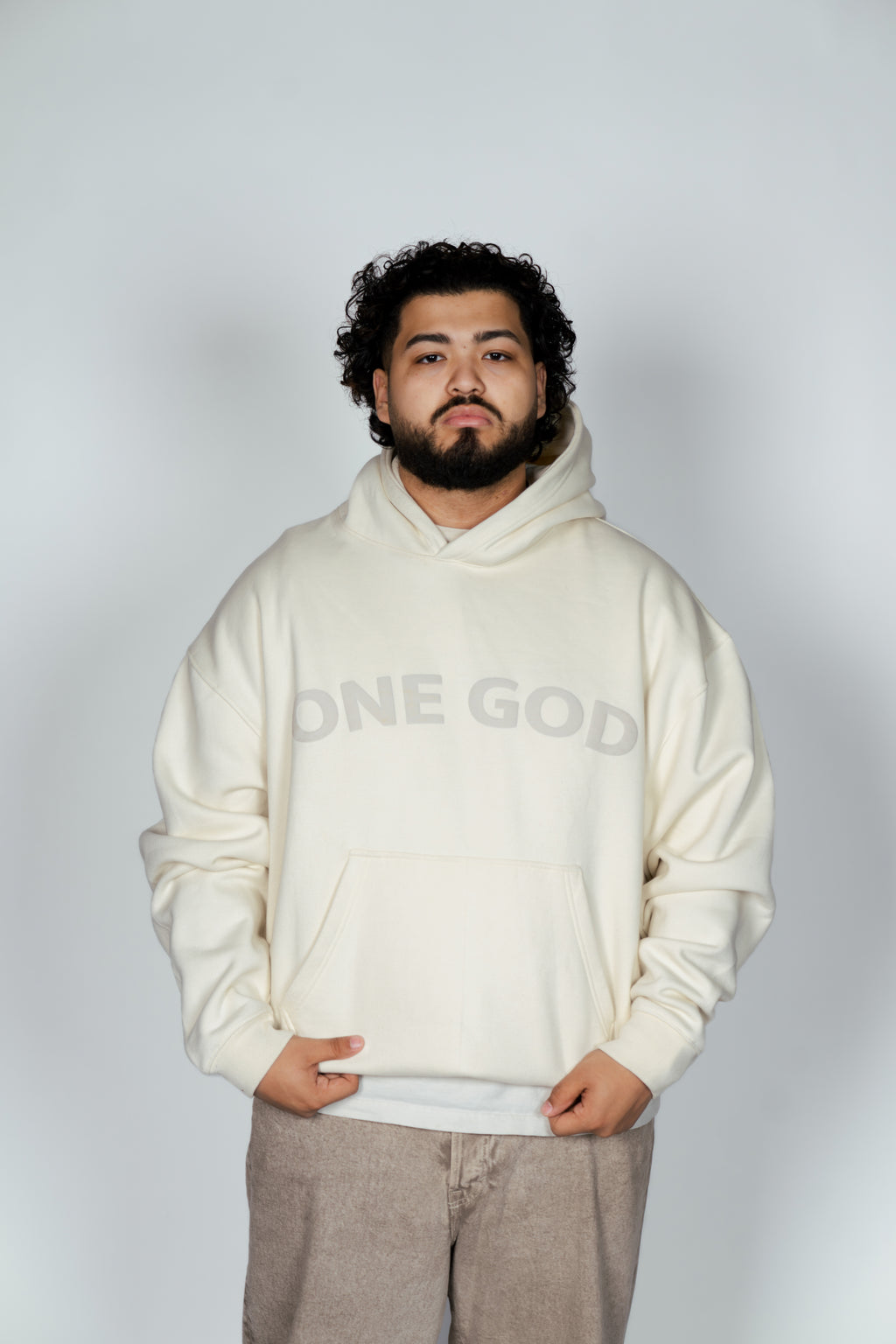 ONE GOD CREAM HOODIE