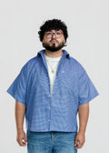 Short Sleeve blue button up
