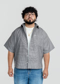 Short Sleeve black button up