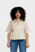 Boxy Beige Button up