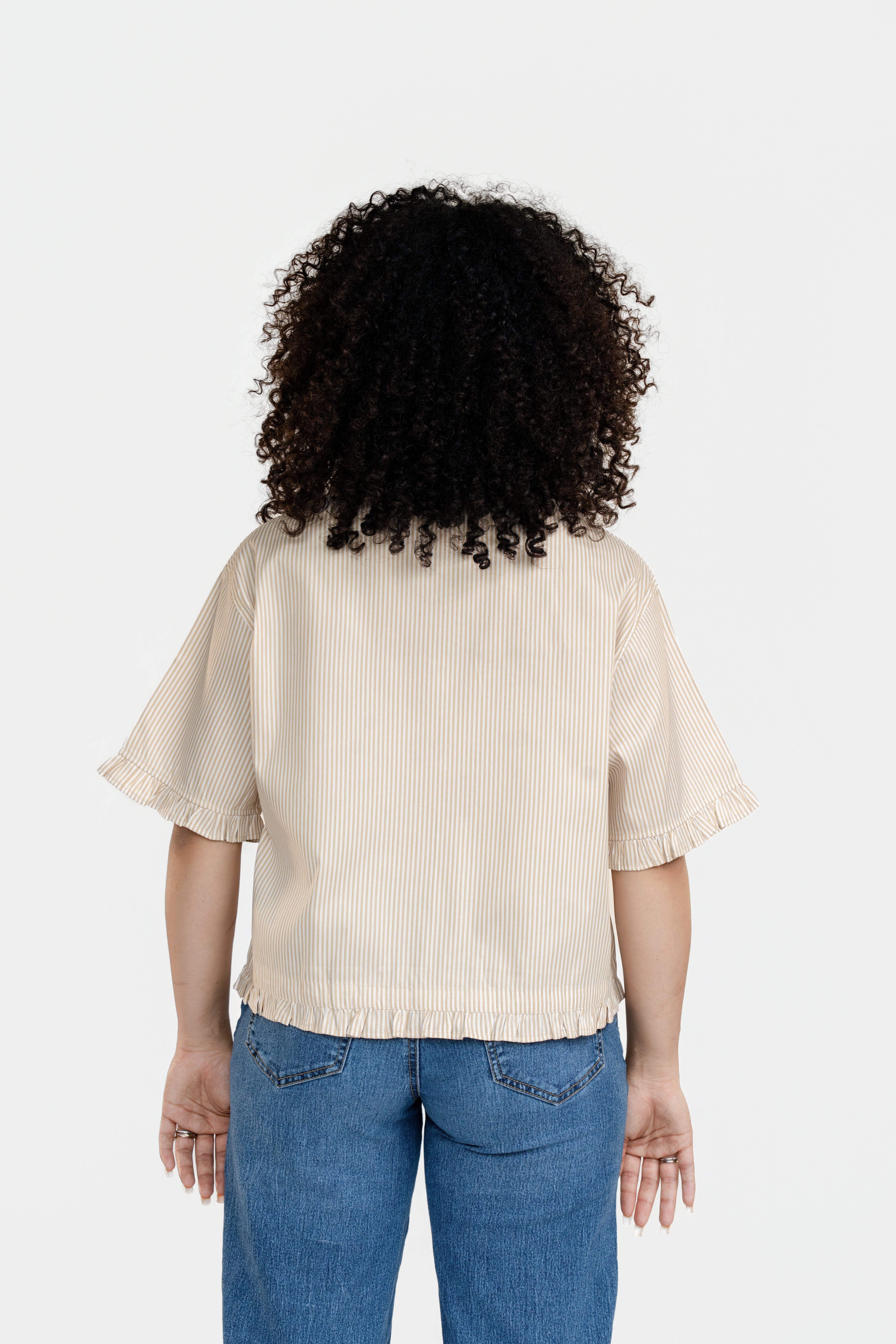 Boxy Beige Button up