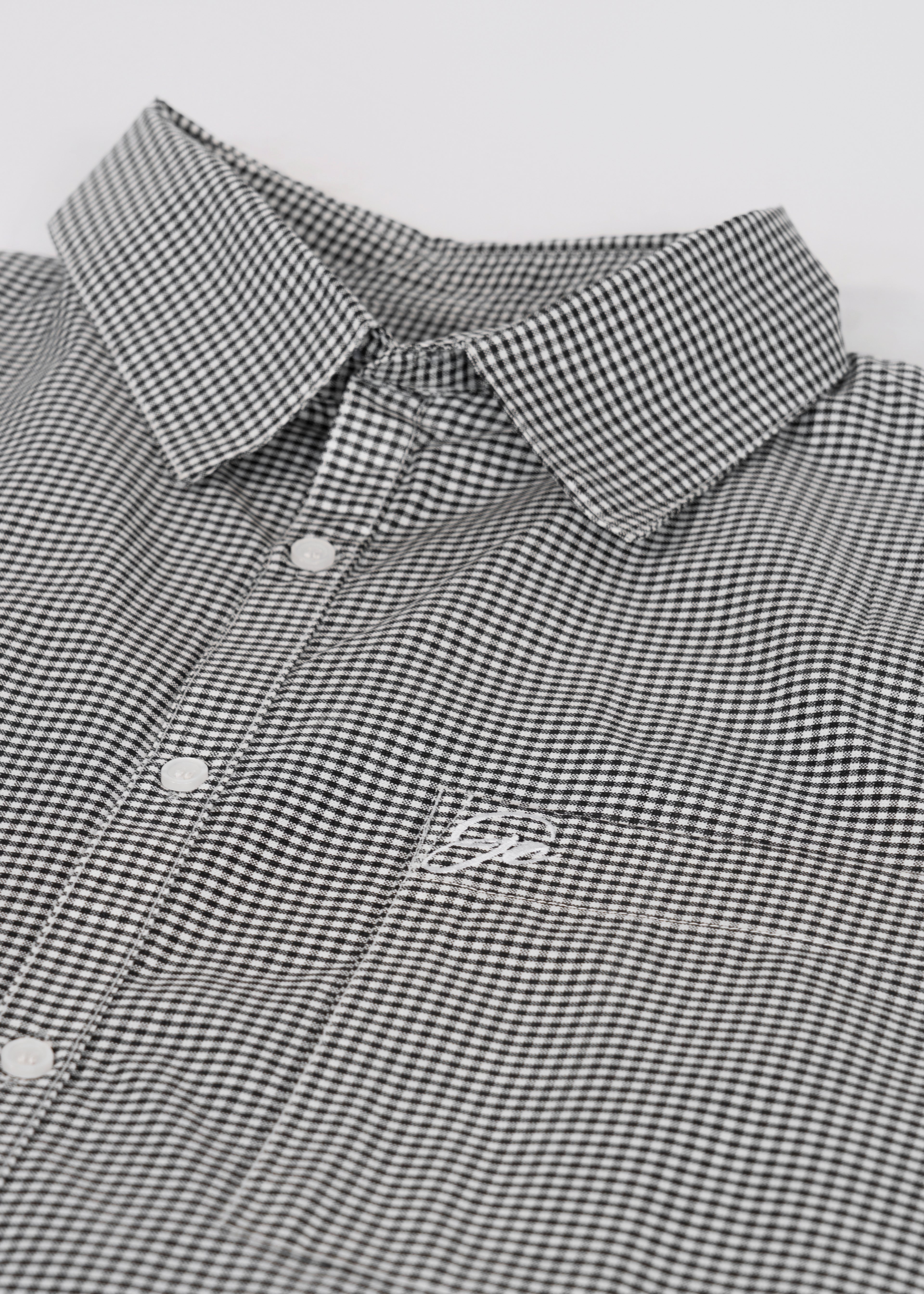 Short Sleeve black button up