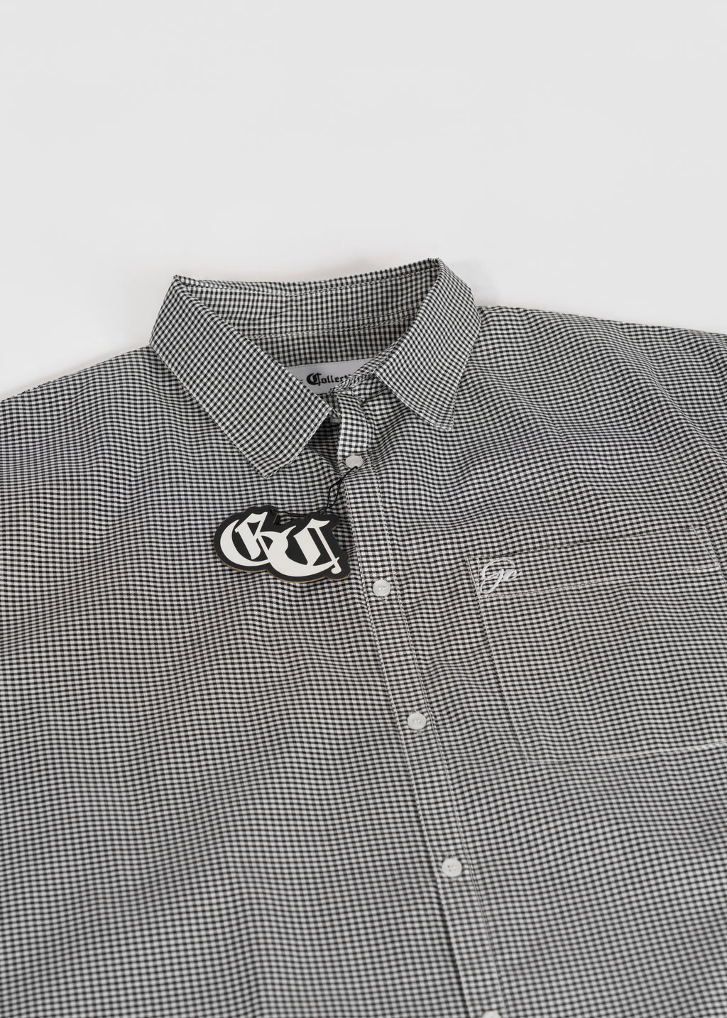 Short Sleeve black button up