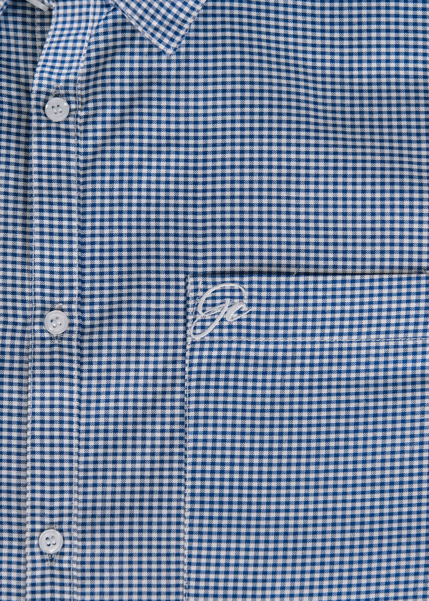 Short Sleeve blue button up
