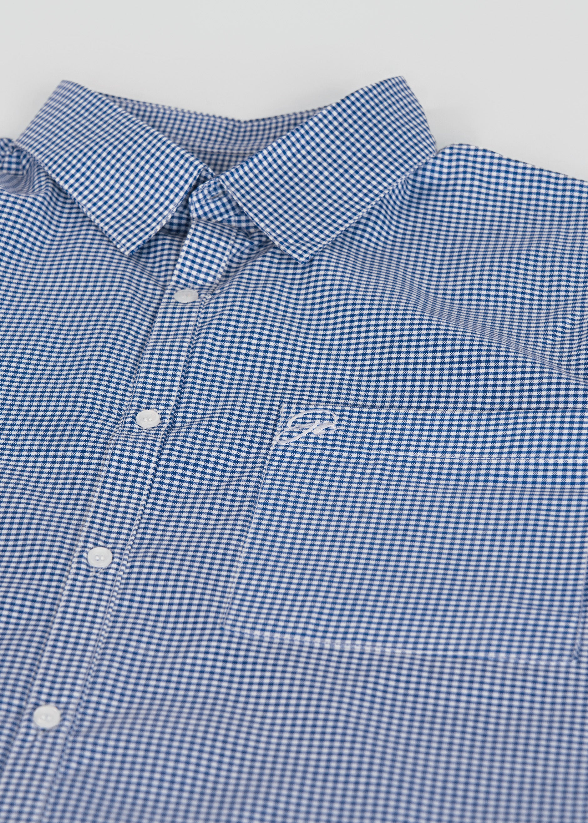 Short Sleeve blue button up